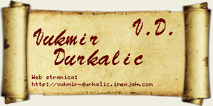 Vukmir Durkalić vizit kartica